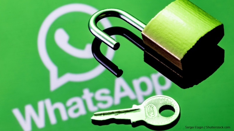 WhatsApp logo lucchetto